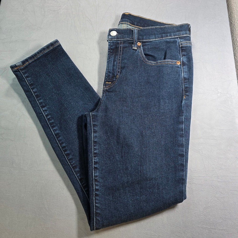 Gap True Skinny Mid Rise Jeans‎ Womens 29 8R Dark Wash Indigo Denim Stretch